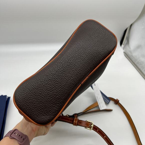 Dooney & Bourke Pebble Leather Crossbody Handbags Brown T'moro - Picture 4 of 11